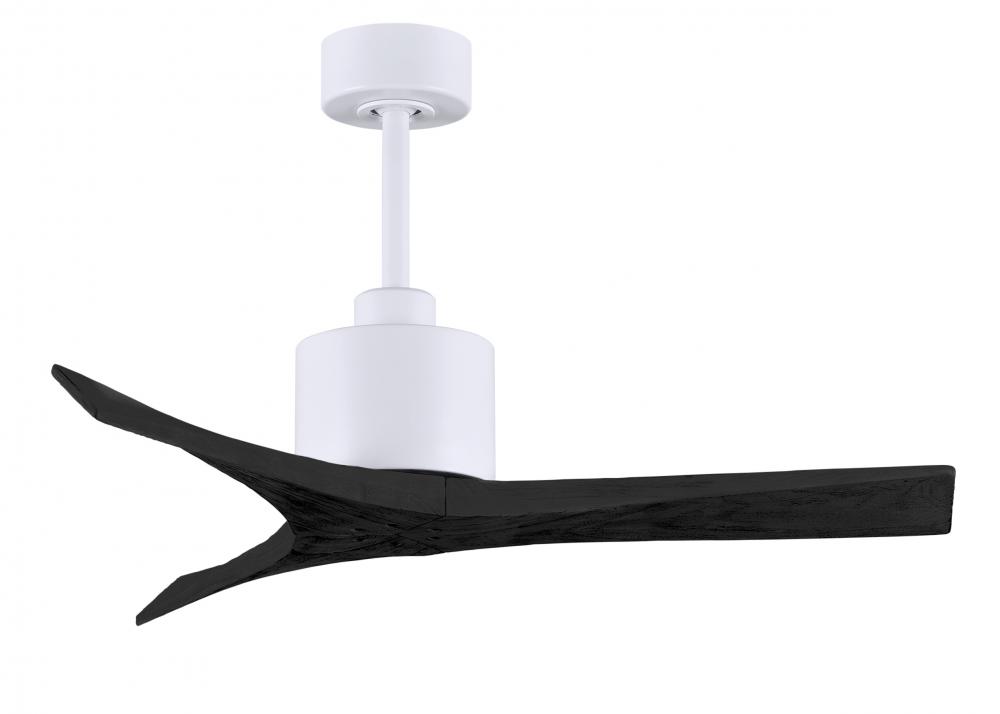 Mollywood - 42" Ceiling Fan - Matte White Finish - Matte Black Blades