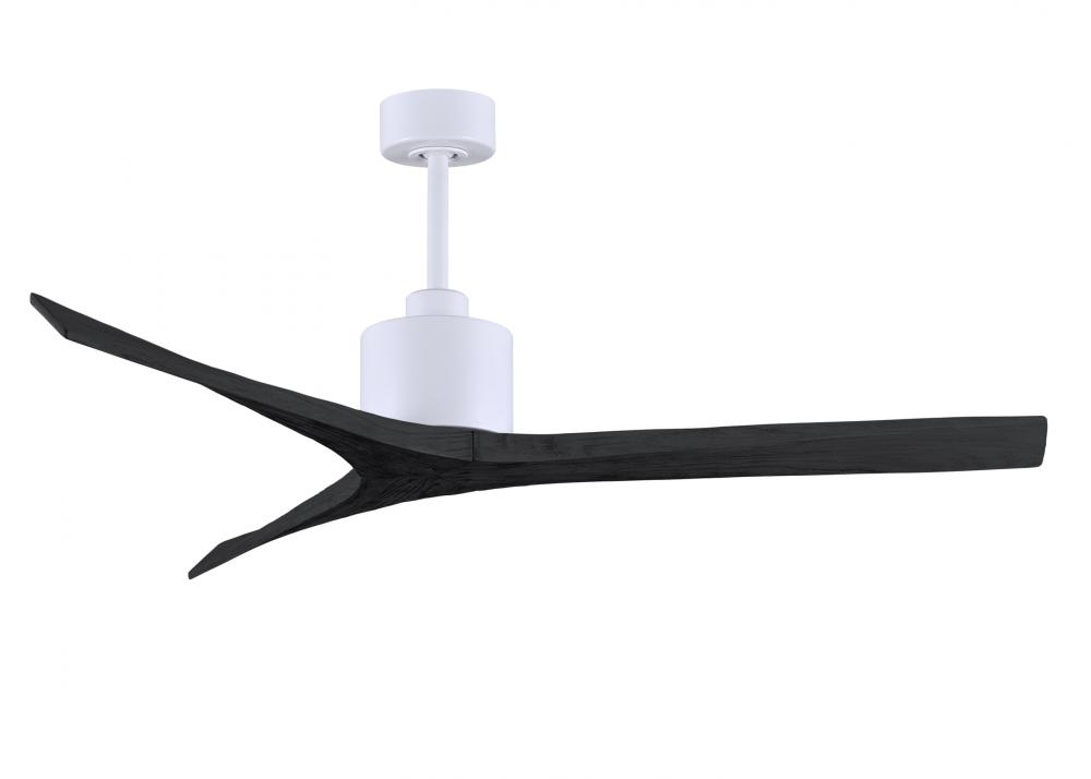 Mollywood - 60" Ceiling Fan - Matte White Finish - Matte Black Blades