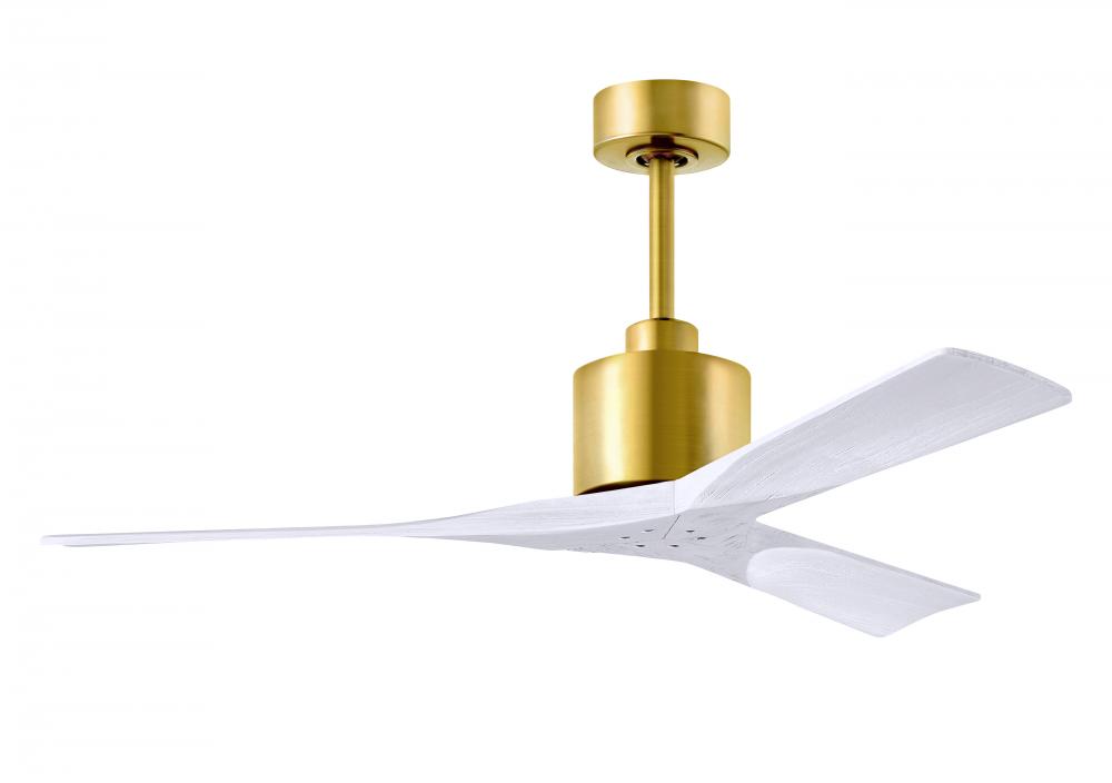 Nan - 52" Ceiling Fan - Brushed Brass Finish - Matte White Blades