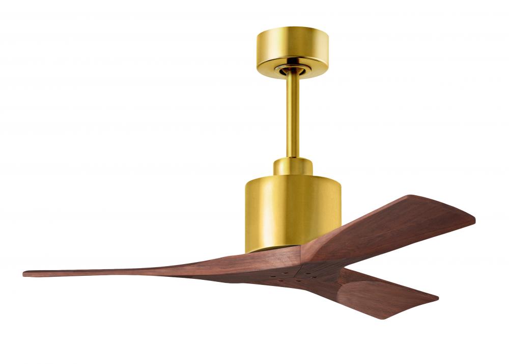 Nan - 42" Ceiling Fan - Brushed Brass Finish - Walnut Tone Blades