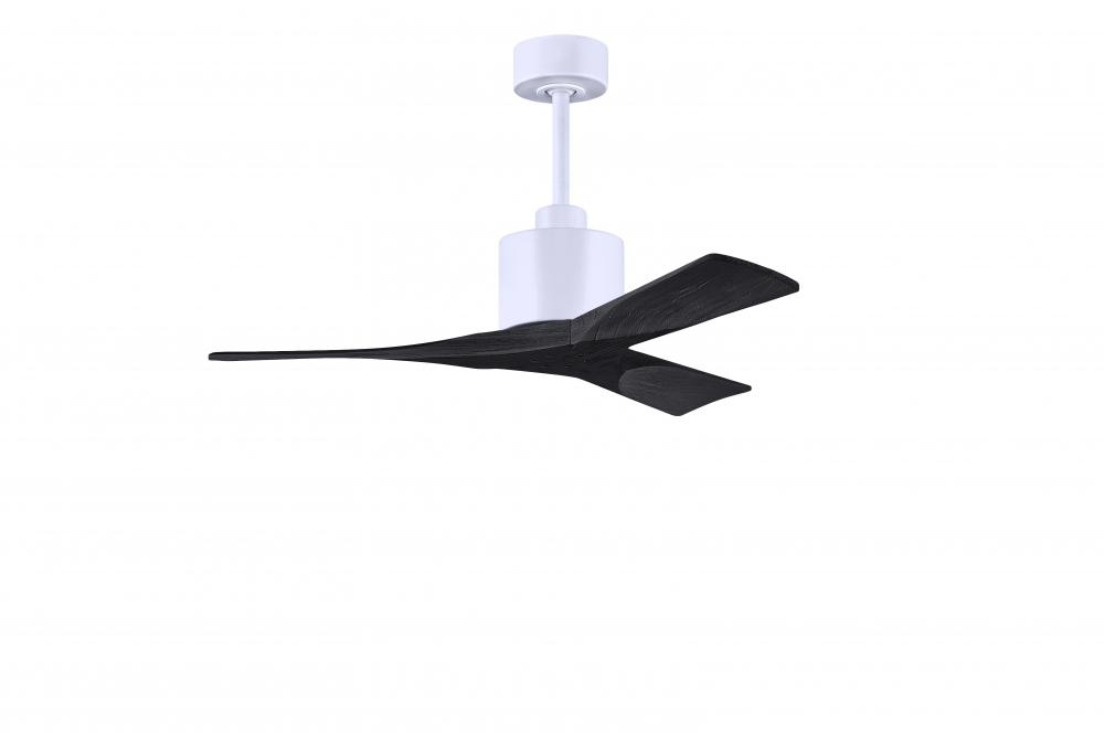 Nan - 42" Ceiling Fan - Matte White Finish - Matte Black Blades