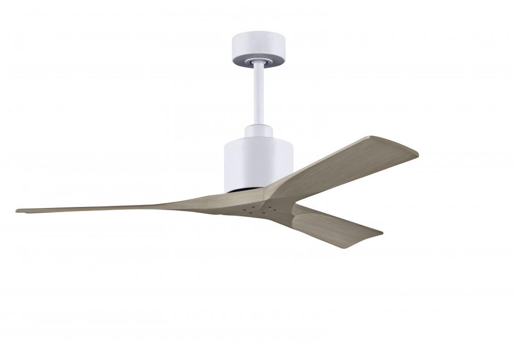 Nan - 52" Ceiling Fan - Matte White Finish - Gray Ash Tone Blades
