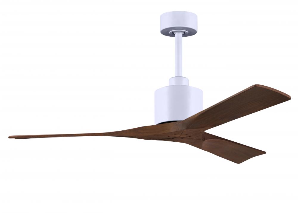 Nan - 52" Ceiling Fan - Matte White Finish - Walnut Tone Blades