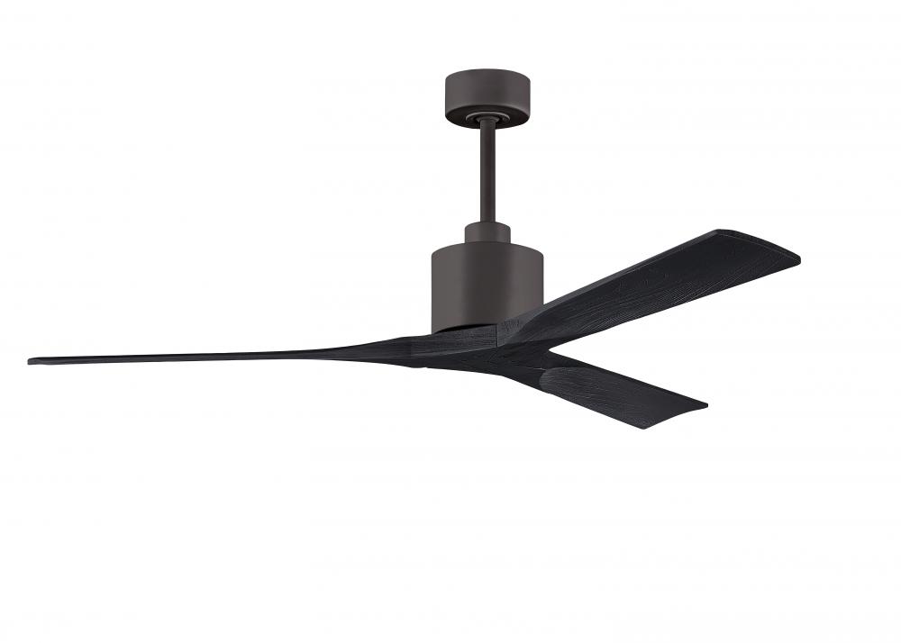 Nan - 60" Ceiling Fan - Textured Bronze Finish - Matte Black Blades