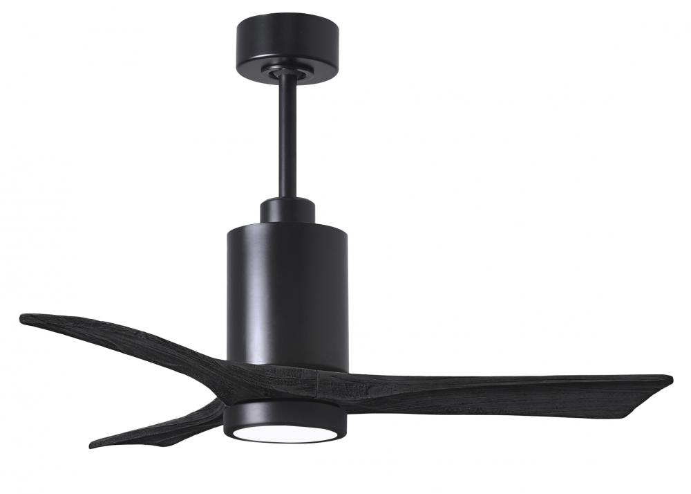 Patricia-3 - 42" Three Blade Ceiling Fan - 5CCT Integrated LED - Matte Black Finish