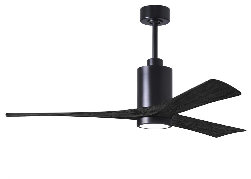Patricia-3 - 60" Three Blade Ceiling Fan - 5CCT Integrated LED - Matte Black Finish