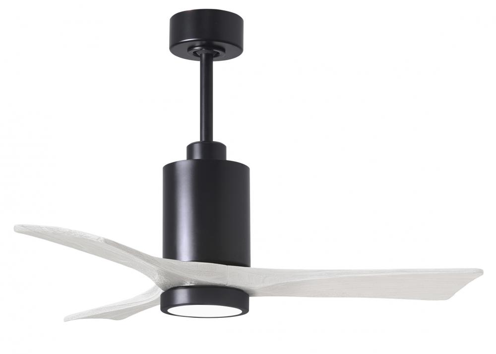 Patricia-3-42" Three Blade Ceiling Fan-5CCT Integrated LED-Matte Black Finish-Matte White Blades