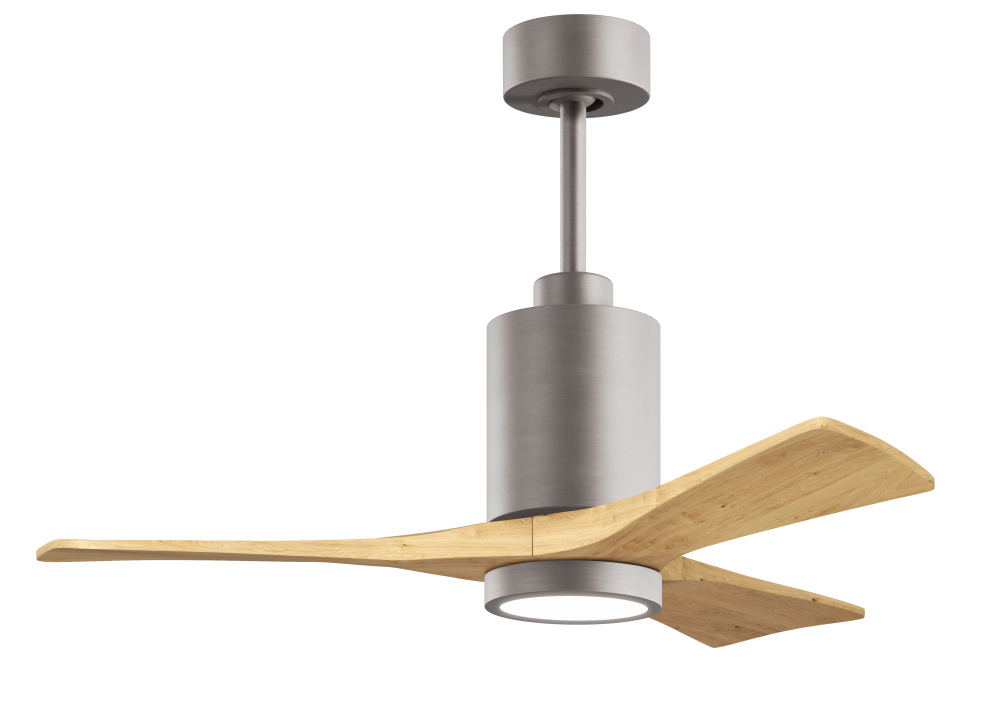 Patricia-3 - 42" Three Blade Ceiling Fan - 5CCT Integrated LED - Brushed Nickel Finish