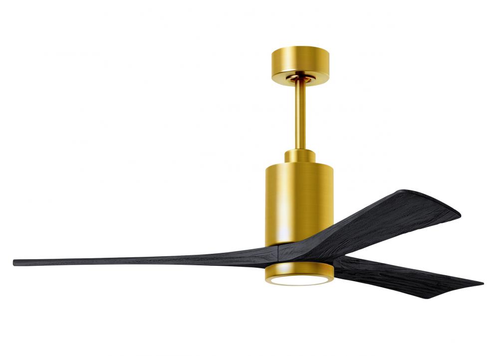 Patricia-3 - 60" Three Blade Ceiling Fan - 5CCT Integrated LED - Brushed Brass Finish