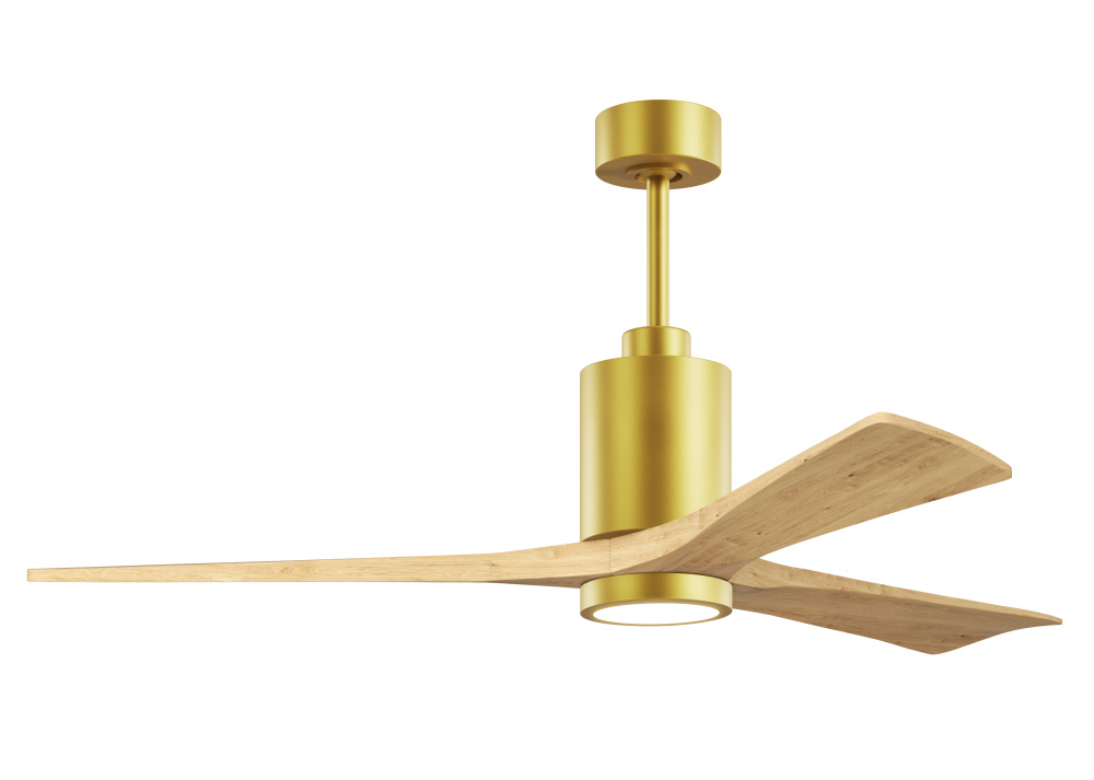 Patricia-3 - 60" Three Blade Ceiling Fan - 5CCT Integrated LED - Brushed Brass Finish