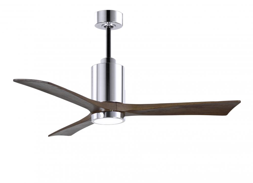 Patricia-3 - 52" Three Blade Ceiling Fan - 5CCT Integrated LED - Polished Chrome Finish