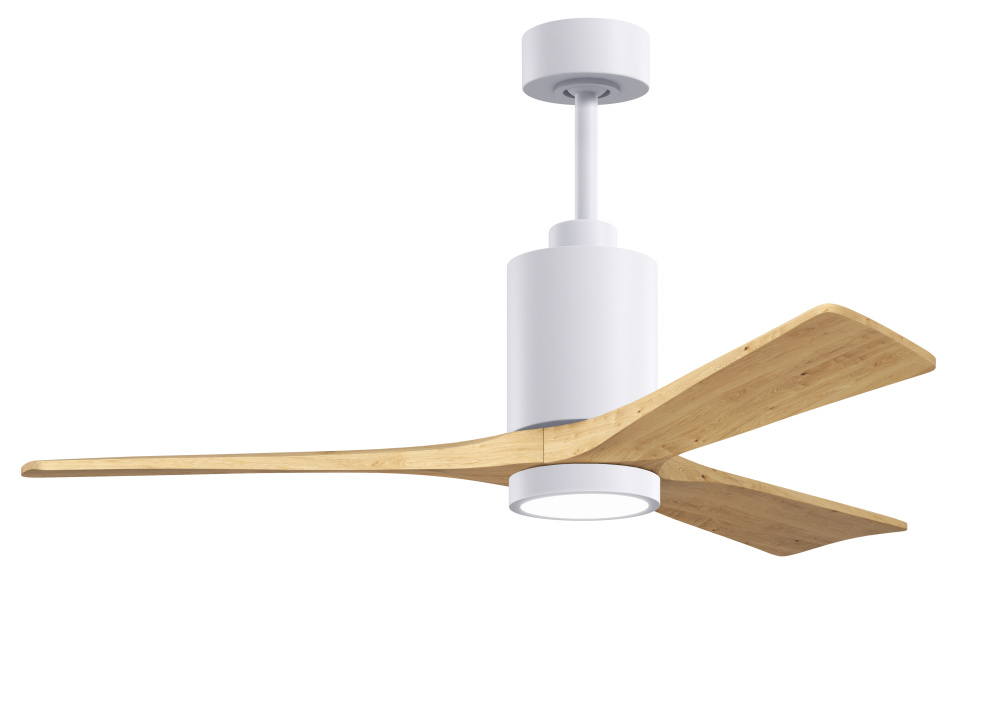Patricia-3 - 52" Three Blade Ceiling Fan - 5CCT Integrated LED - Gloss White Finish