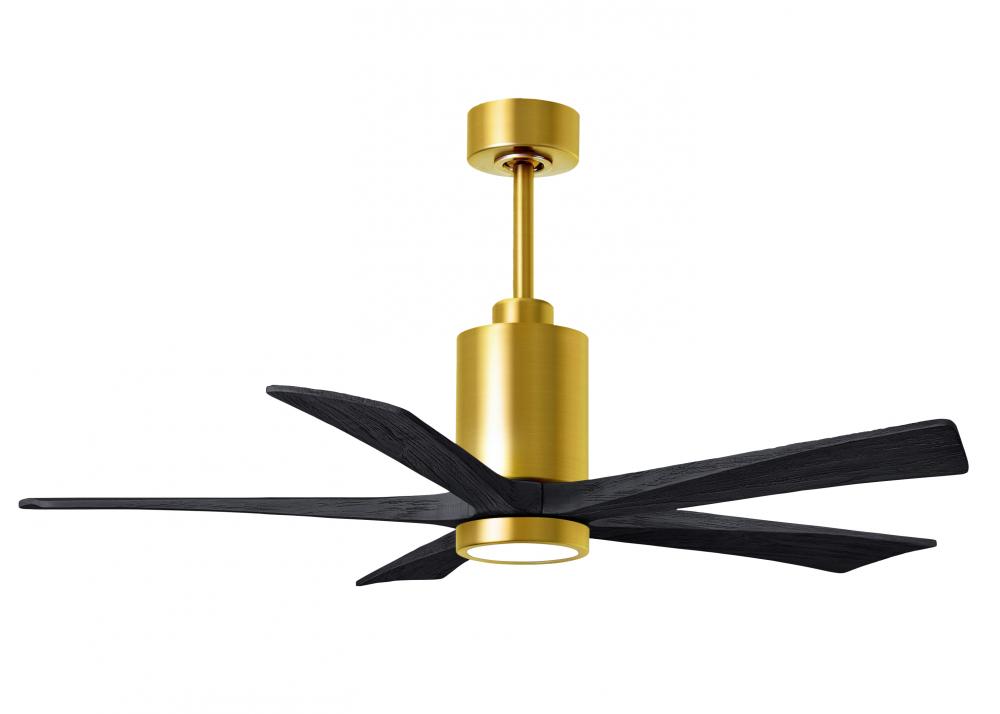 Patricia-5 - 52" Five Blade Ceiling Fan - 5CCT Integrated LED - Brushed Brass Finish