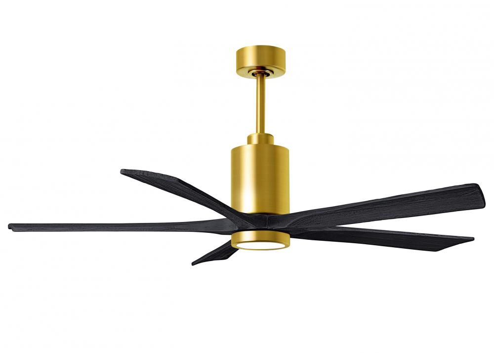 Patricia-5 - 60" Five Blade Ceiling Fan - 5CCT Integrated LED - Brushed Brass Finish