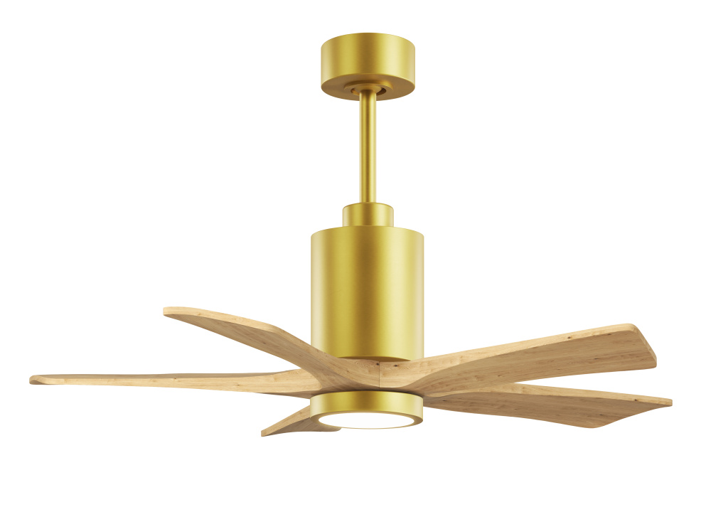Patricia-5 - 42" Five Blade Ceiling Fan - 5CCT Integrated LED - Brushed Brass Finish