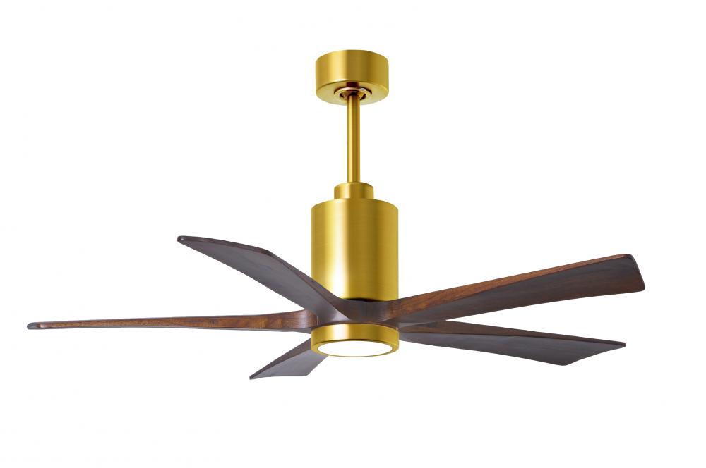 Patricia-5 - 52" Five Blade Ceiling Fan - 5CCT Integrated LED - Brushed Brass Finish
