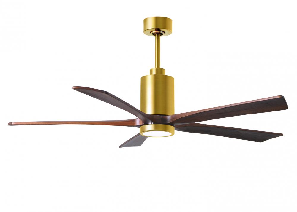 Patricia-5 - 60" Five Blade Ceiling Fan - 5CCT Integrated LED - Brushed Brass Finish