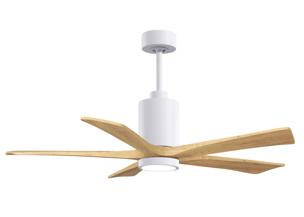 Patricia-5 - 52" Five Blade Ceiling Fan - 5CCT Integrated LED - Gloss White Finish