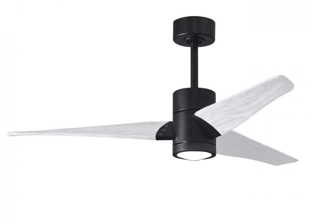 Super Janet - 52" Ceiling Fan - Integrated LED - Matte Black Finish - Matte White Blades