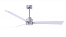 Matthews Fan Company AK-BN-MWH-56 - Alessandra - 56" Three Blade Transitional Ceiling Fan - Brushed Nickel Finish - Matte White Blad