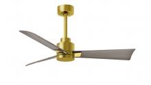 Matthews Fan Company AK-BRBR-GA-42 - Alessandra - Brushed Brass - Gray Ash Tone Blades - 42" Blades - 10" Downrod