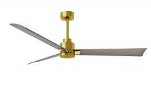 Matthews Fan Company AK-BRBR-GA-56 - Alessandra - 56" Three Blade Transitional Ceiling Fan - Brushed Brass Finish