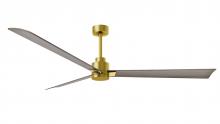 Matthews Fan Company AK-BRBR-GA-72 - Alessandra - 72" Three Blade Transitional Ceiling Fan - Brushed Brass Finish