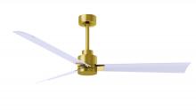 Matthews Fan Company AK-BRBR-MWH-56 - Alessandra - 56" Three Blade Transitional Ceiling Fan - Brushed Brass Finish - Matte White Blade