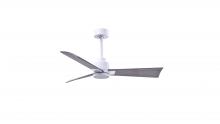 Matthews Fan Company AK-MWH-BW-42 - Alessandra - 42" Three Blade Transitional Ceiling Fan - Matte White Finish - Barn Wood Tone Blad