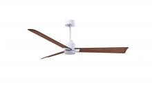Matthews Fan Company AK-MWH-WN-56 - Alessandra - Matte White - Walnut Tone Blades - 56" Blades - 10" Downrod