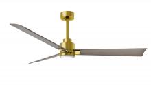 Matthews Fan Company AKLK-BRBR-GA-56 - Alessandra - LK - Brushed Brass - Gray Ash Tone Blades - 56" Blades - 10" Downrod