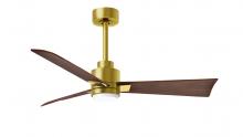 Matthews Fan Company AKLK-BRBR-WN-42 - Alessandra - LK - Brushed Brass - Walnut Tone Blades - 42" Blades - 10" Downrod