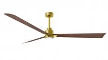 Matthews Fan Company AKLK-BRBR-WN-72 - Alessandra - LK - Brushed Brass - Walnut Tone Blades - 72" Blades - 10" Downrod