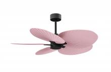 Matthews Fan Company AKTP-BK-PI - Alessandra Tropical - Matte Black - Light Pink Blades - 10" Downrod