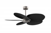 Matthews Fan Company AKTP-BN-BK - Alessandra Tropical - Brushed Nickel - Matte Black Blades - 10" Downrod