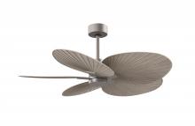 Matthews Fan Company AKTP-BN-GA - Alessandra Tropical - Brushed Nickel - Gray Ash Tone Blades - 10" Downrod