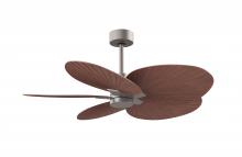 Matthews Fan Company AKTP-BN-WN - Alessandra Tropical - Five Blade Ceiling Fan - Brushed Nickel Finish - Walnut Tone Blades