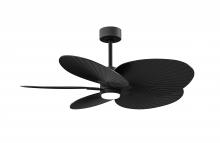 Matthews Fan Company AKTPLK-BK-BK - Alessandra Tropical-Five Blade Ceiling Fan-5CCT Integrated LED-Matte Black Finish