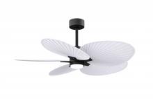 Matthews Fan Company AKTPLK-BK-MWH - Alessandra Tropical - Five Blade Ceiling Fan - 5CCT Integrated LED - Matte Black Finish