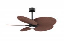 Matthews Fan Company AKTPLK-BK-WN - Alessandra Tropical - LK - Matte Black - Walnut Tone Tone Blades - 10" Downrod