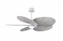 Matthews Fan Company AKTPLK-MWH-BW - Alessandra Tropical - LK - Matte White - Barn Wood Tone Blades - 10" Downrod