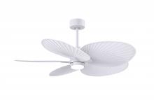 Matthews Fan Company AKTPLK-MWH-MWH - Alessandra Tropical - Five Blade Ceiling Fan - 5CCT Integrated LED - Matte White Finish