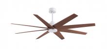 Matthews Fan Company AN-MWH-WN-64 - Ariella - Matte White - Walnut Tone Tone Blades - 64" Blades - 10" Downrod
