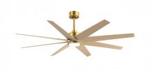 Matthews Fan Company ANLK-BRBR-LM-64 - Ariella - LK - Brushed Brass - Light Maple Blades - 64" Blades - 10" Downrod