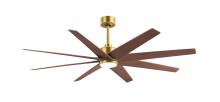 Matthews Fan Company ANLK-BRBR-WN-64 - Ariella - Eight Blade Ceiling Fan - 5CCT Integrated LED - Brushed Brass Finish