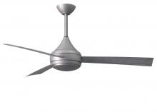 Matthews Fan Company DA-BS-BW - Donaire - Three Blade Paddle Fan - Integrated LED - Brushed Stainless Finish