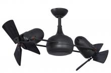 Matthews Fan Company DG-BK-WDBK - Dagny - Rotational Ceiling Fan - Matte Black Finish - Matte Black Wood Blades