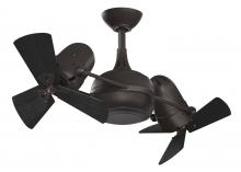 Matthews Fan Company DG-TB-WDBK - Dagny - Rotational Ceiling Fan - Textured Bronze Finish - Matte Black Wood Blades