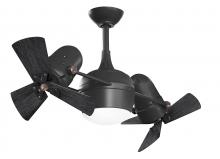 Matthews Fan Company DGLK-BK-WDBK - Dagny LK - Rotational Ceiling Fan - Integrated LED - Matte Black Finish - Matte Black Wood Blades
