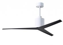 Matthews Fan Company EK-WH-BK - Eliza - Ceiling Fan - Gloss White Finish with Matte Black Blades